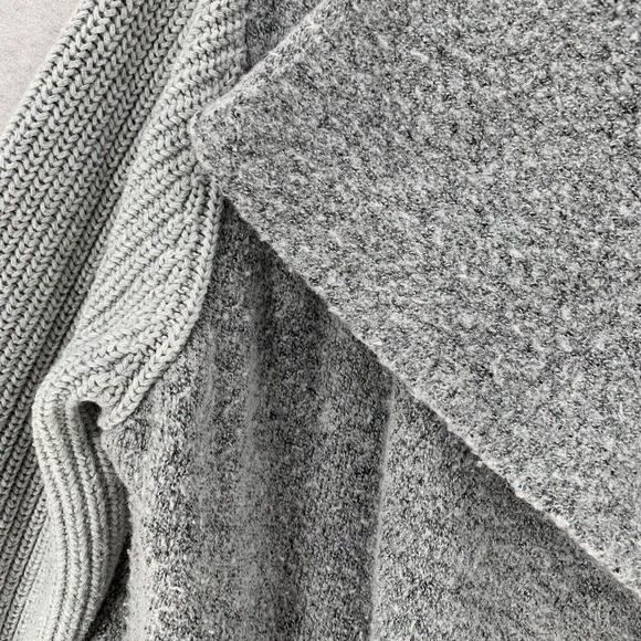 Umgee Textured Waterfall Open Front Cozy Style Cardigan Grey Sweater Womens Lg - Picture 6 of 10